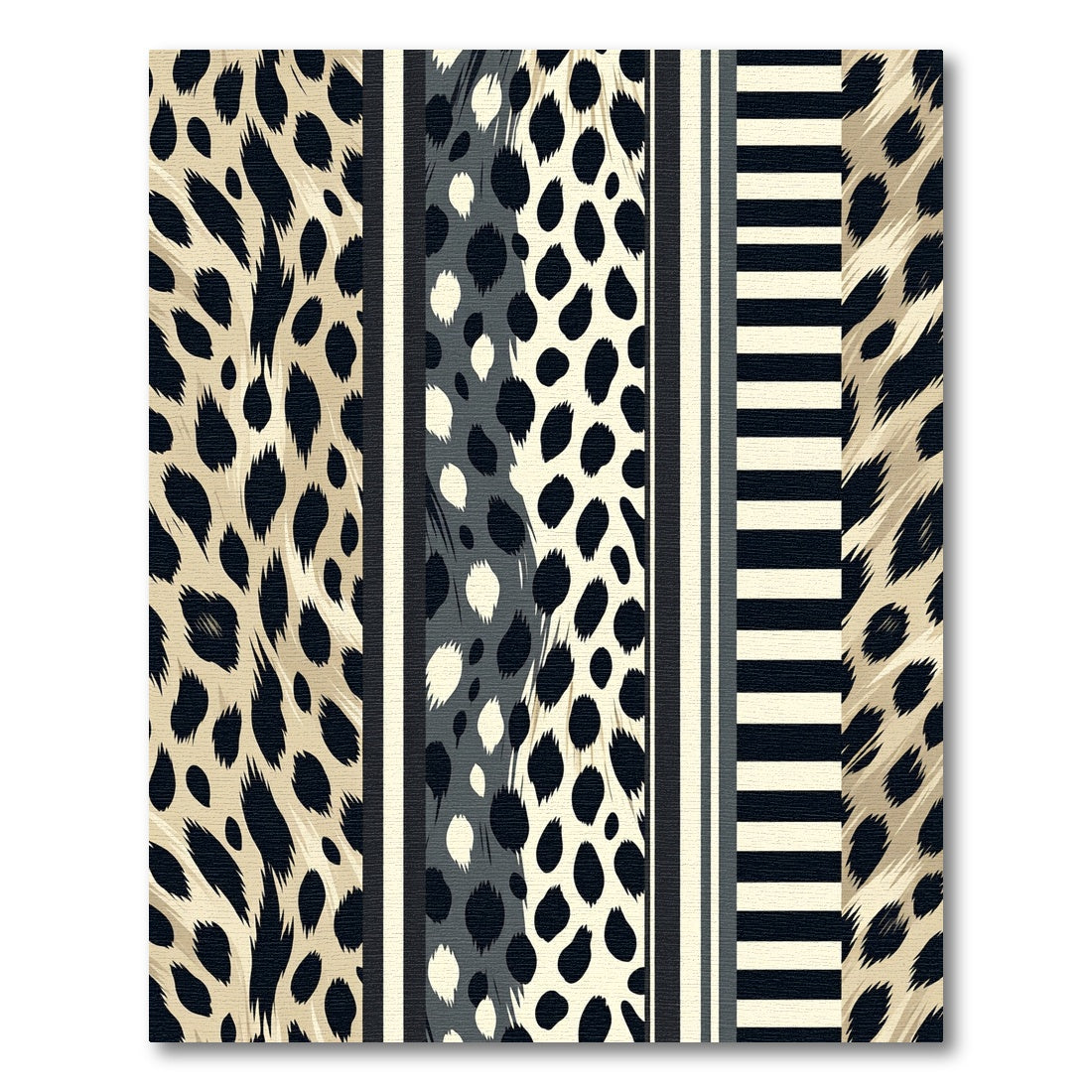 Modern Animal Stripe Graphic Contrast Layer Rug