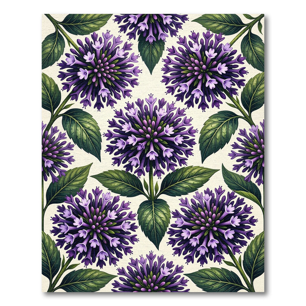 Vibrant Purple Allium Floral Botanical Rug