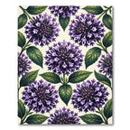 Vibrant Purple Allium Floral Botanical Rug
