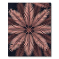 Copper Fanned Palm Leaf Radial Rug
