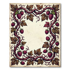 Vibrant Raspberry Vine Foliage Rug