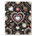 Whimsical Heart Lace Chain Strawberry Watch Rug