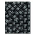 Overlapping Matte Black Weave Rug