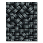 Overlapping Matte Black Weave Rug