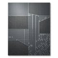 Geometric Silver Perforated Tessellations Rug
