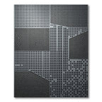 Geometric Silver Perforated Tessellations Rug