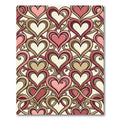 Romantic Pink Gold Heart Swirl Rug