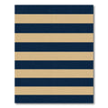 Bold Navy and Sand Striped Area Rug