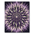 Radiant Purple Star Burst Geometric Rug
