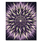 Radiant Purple Star Burst Geometric Rug