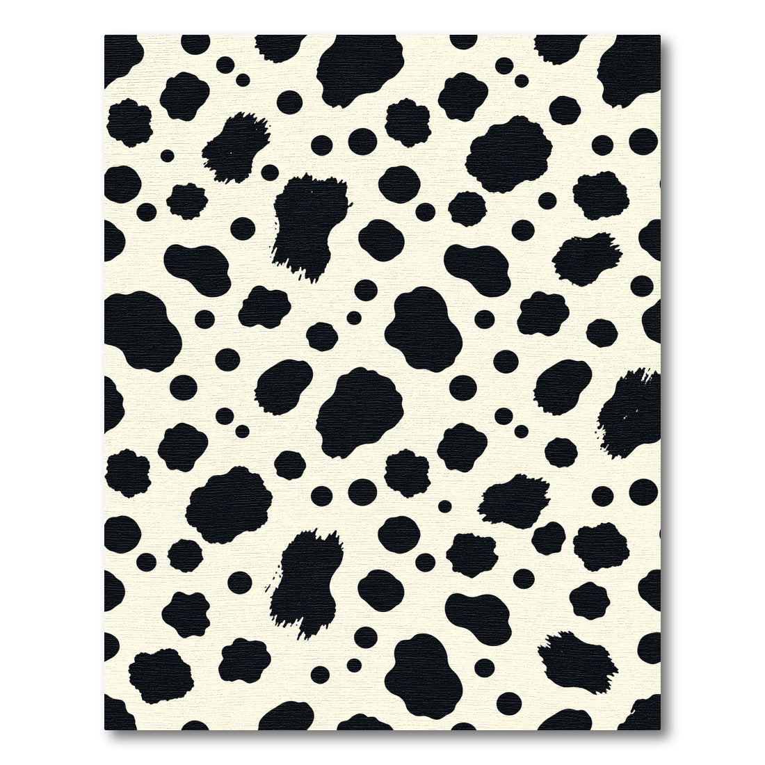 Black and White Spotted Animal Skin Rug