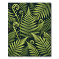 Lush Green Fern Tropical Foliage Rug