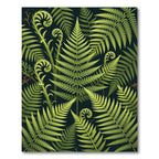 Lush Green Fern Tropical Foliage Rug