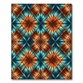 Amber Teal Tie Dye Diamond Rug