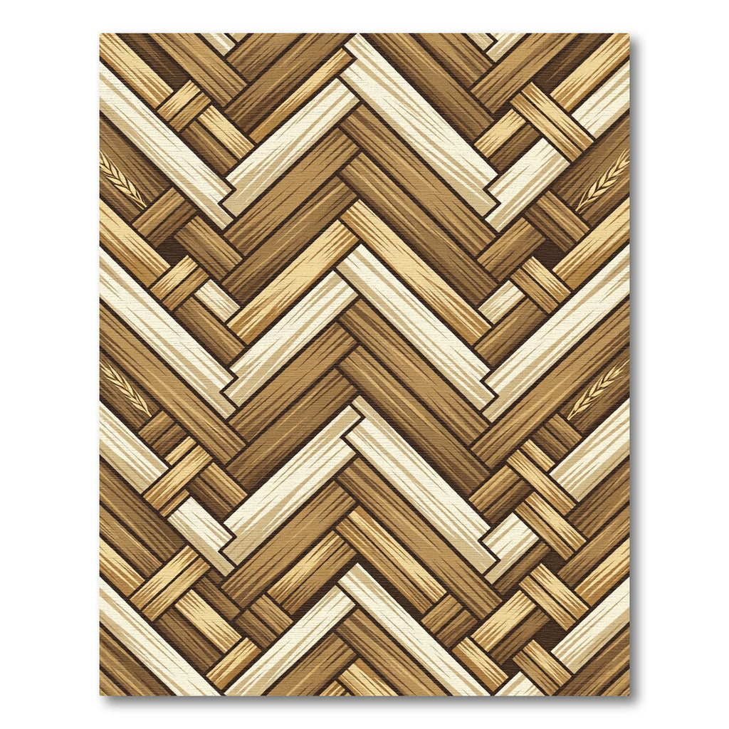 Woven Tones Herringbone Wood Grain Rug