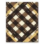 Neutral Textured Brown Plaid Checkered Rug