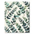 Earthy Green Eucalyptus Botanical Illustration Rug