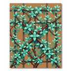 Lush Mint Foliage Trellis Ivy Rug