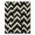 Modern Black White Chevron Zigzag Rug