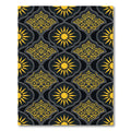 Golden Sun Radiance Onyx Dark Damask Rug