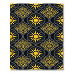 Golden Sun Radiance Onyx Dark Damask Rug