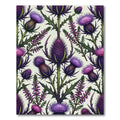 Enchanted Purple Thistle and Heather Rug