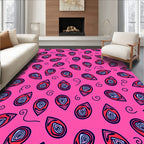 Vibrant Pink Swirl Paisley Rug