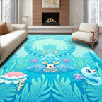 Underwater Fantasy Castle Garden Rug