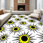 Radiant Yellow Sunburst Repeating Rug