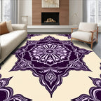 Rich Plum Eight Pointed Starburst Rug