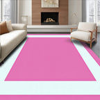 Modern Pink Geometric Square Rug