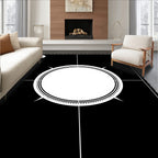Black and White Compass Starburst Rug
