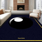 Modern Navy Sphere Abstract Rug
