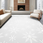 Winter White Snowflake Scatter Rug