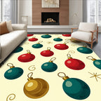 Crimson Teal Gold Ornament Scatter Rug