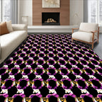 Glamorous Violet Faceted Gemstone Repeat Rug