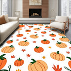 Autumn Pumpkin Patch Vine Art Rug