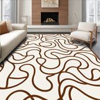 Brown Swirl Abstract Organic Rug