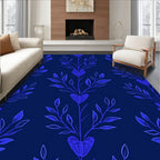 Enchanting Cobalt Floral Vine Rug