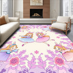 Joyful Bunny Girls Floral Border Rug
