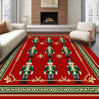 Green Red Soldier Nutcracker Collection Rug