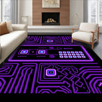 Electric Purple Circuit Board Rug