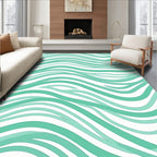 Ocean Wave Curved Lines Rug