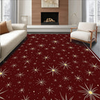 Crimson Starburst Celestial Burst Rug