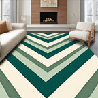 Deep Teal Chevron Stripe Rug