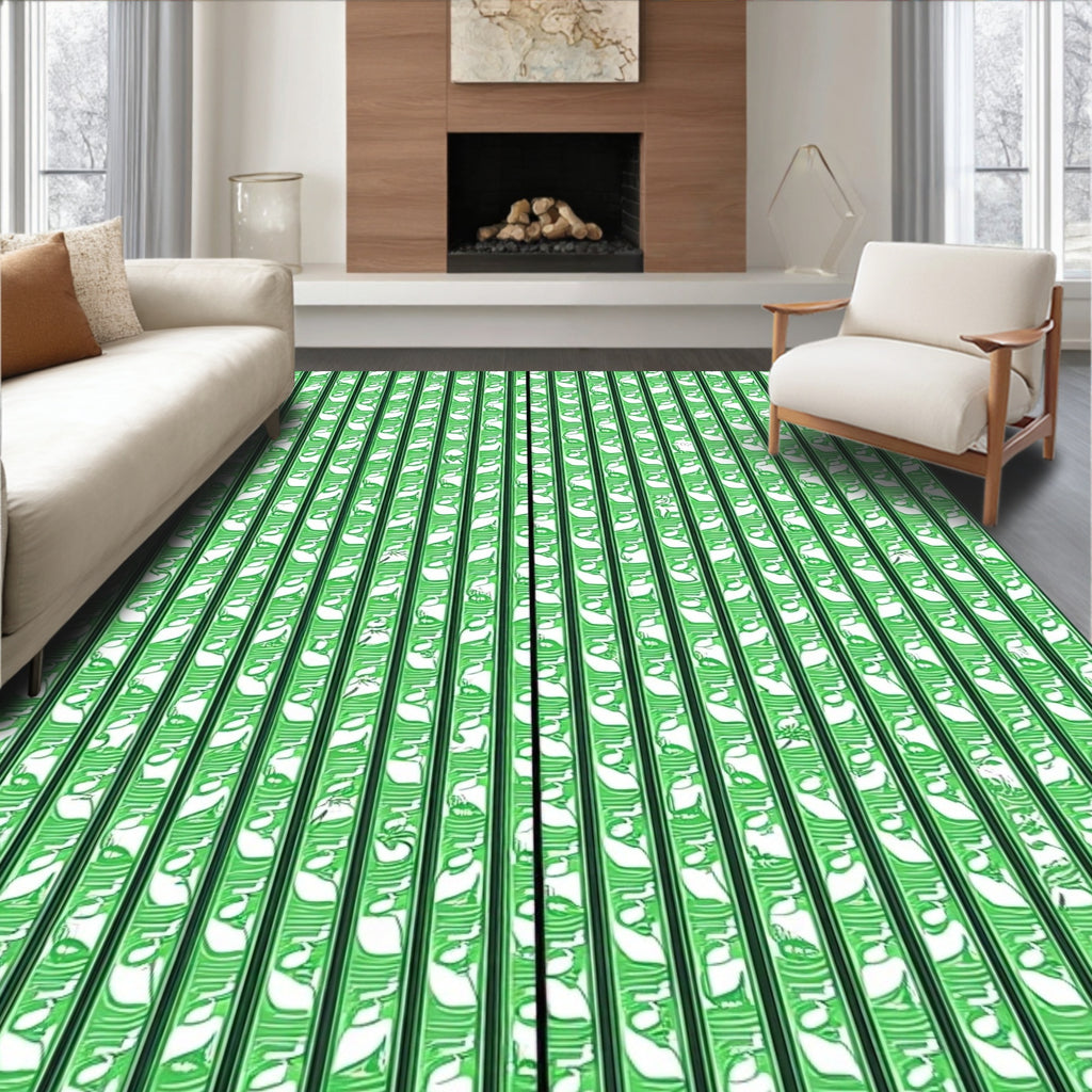 Verdant Vine Vertical Stripe Rug