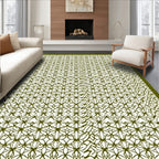 Olive Green Intricate Lattice Rug