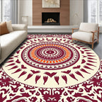 Crimson Orange Centerpiece Medallion Rug