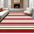 Bold Red White Striped Harmony Rug