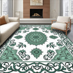 Seafoam Medallion Ornate Floral Rug